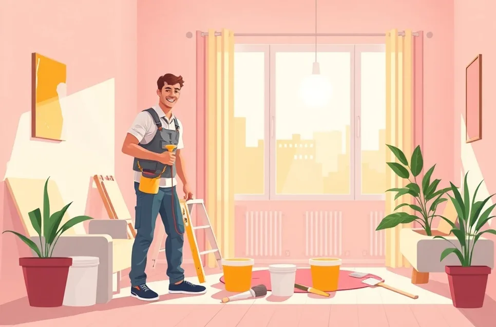 Intérieur rénové après travaux de peinture à Sainte-Luce-sur-Loire